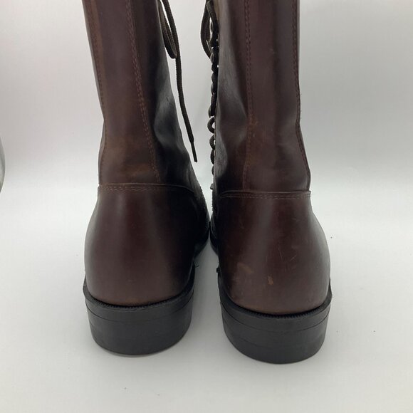 VTG Biltrite Golden Rebel 5 Brown Leather Lace-Up Boots FringeCountry Equestrian - Picture 4 of 14